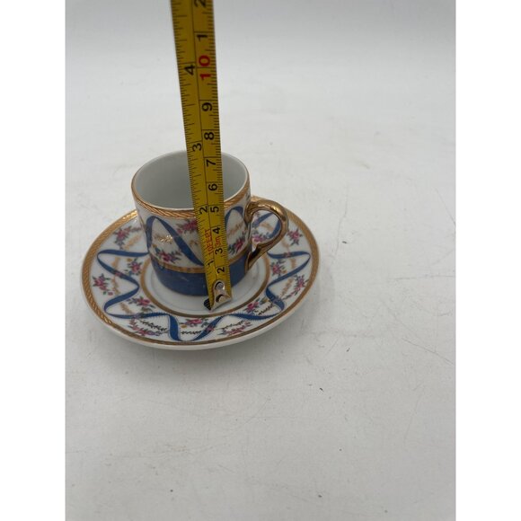 A Special Place 2003 Floral & Gold Trim Porcelain Espresso Cup & Saucer Set - Picture 5 of 5